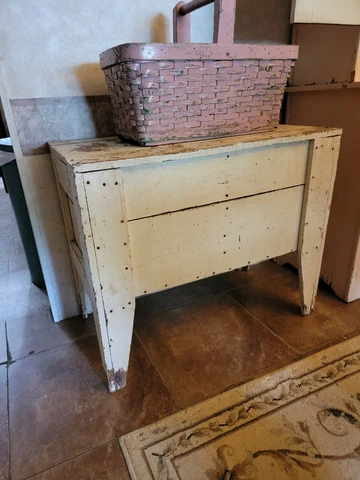 Antique Primitive Grain Flour Bin Chest Box Cover