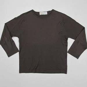 Vintage John Smedley Shirt Damen XS (Tagged Medium) braun langarm transparent 70er - Bild 1 von 11