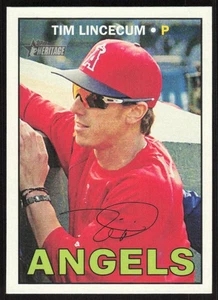 2016 Topps Heritage Red Backs Tim Lincecum #631 Los Angeles Angels - Picture 1 of 2