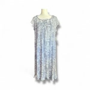 Camisón Eileen West M Púrpura Floral Encaje Ribete Prendas para dormir Lenzing MicroModal Nuevo con etiquetas - Imagen 1 de 11