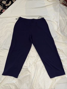 Pantaloni Eileen Fisher Donna 3X "Inchiostro" Gamba Dritta Pesanti Lana Viscosa Nuovi senza etichette - Foto 1 di 6