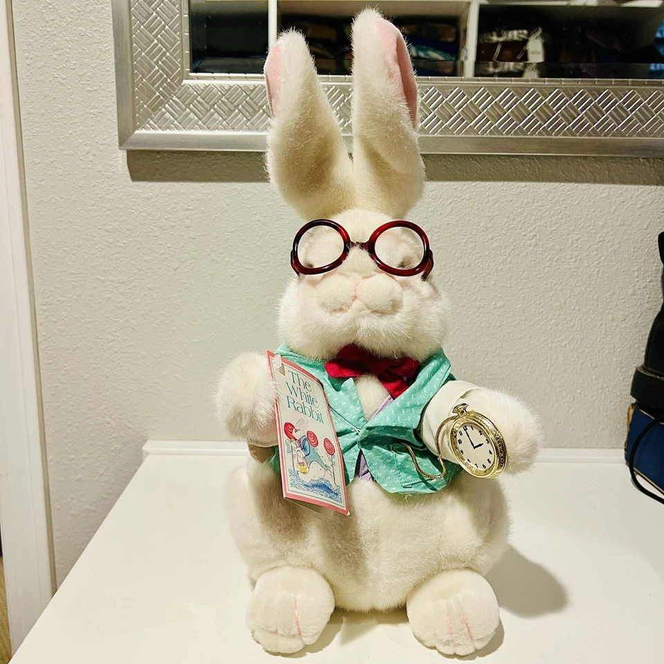 Vintage 1991 The White Rabbit Alice in Wonderland TARGET Plush 16" With Tag - Image 1 of 4