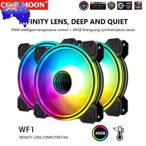 12cm Case Cooler 5V 3Pin ARGB Cooling Fan Hydraulic Bearing for Desktop Computer - Afbeelding 1 van 12