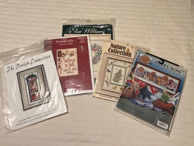 Lote de 5~ Kits de punto de cruz contados, Debbie Cook, Ella Williams y más Foto 1 de 4