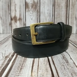 Trafalgar Cortina TX 171 6 Schwarz Leder Eleganter Gürtel Herren Größe 34 Zebu Leder - Bild 1 von 7