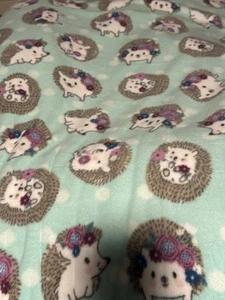 Anti Pille Fleece Stoff Meterware - Igel - Bild 1 von 1