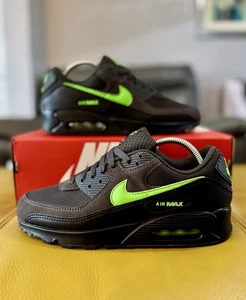 🔥Nuevo Nike Air Max 90 Retro Entrenadores Verde Strike Antracita Negro Reino Unido 8.5 - Imagen 1 de 8
