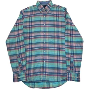 Tommy Hilfiger Button-Up Plaid Checked Multicoloured Mens Small Slim Fit - Picture 1 of 6