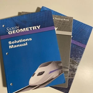 Saxon Geometry Complete Set Textbook Solution Manual Testing Like New - Picture 1 of 9