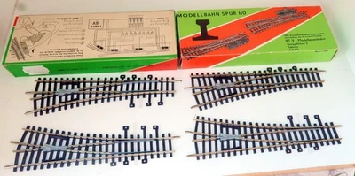 "HO" Pilz  (DDR Sebnitz)    2 Paar Hand-Weichen gerade   OVP. - Bild 1 von 4