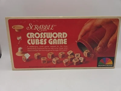 Scrabble Crossword Cubes Game -Complete- 1976 Selchow Righter - Wood Letter Dice - Image 1 of 4