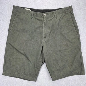 Volcom Chino Short Mens 38 Gray True To This Flat Front Casual Skate 10in Inseam - Picture 1 of 18
