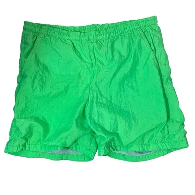 Vtg 80s Mens Weekender Neon Green Swim Shorts Antron Nylon USA Made Size Medium - Image 1 of 4
