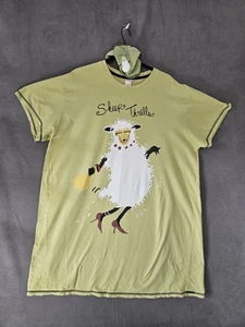 Hatley Schlafshirt Damen Einheitsgröße grün Schaf Nervenkitzel Pullover Grafikdruck - Bild 1 von 7