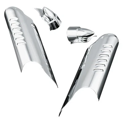For Harley-Davidson Road King 00-13 Kuryakyn Lower Chrome Leg Deflector Shields - Imagem 1 de 4