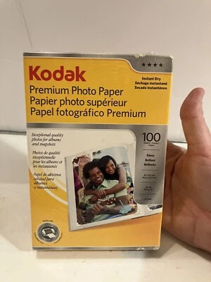 Papel Fotográfico Kodak Brillo Secado Instantáneo 180g/m 165 Micras 10x15cm 100 Hojas Inyección de Tinta Foto 1 de 4