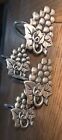 Metalla set of 4 x Pewter Napkin Ring Holders - Cluster of Grapes - Excellent