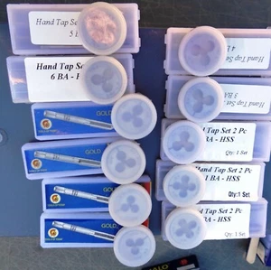 BA HSS  & Carbon Tap & Die Set  *37pc, 11 Sizes From 0 to 10BA  (11 sizes) - Picture 1 of 5