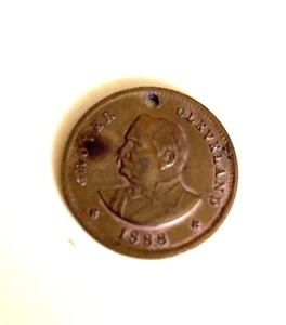 Grover Cleveland Democratic Campaign Token for President 1888 - Picture 1 of 9