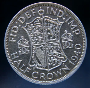 Great Britain, Half Crown 1940 silver coin - Picture 1 of 2