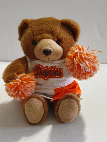 Vintage 1991 NFL Football Miami Dolphins Cheerleader Stuffed Animal Plush Cover
