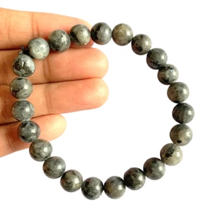 Larvikit Perlen 7 mm Armband Modeschmuck Geschenk Kristall Gesundheit Wellness - Bild 1 von 3
