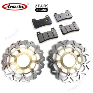 Front Brake Discs Pads For Honda CBR 1000 RR 2004 2005 CBR1000RR Fireblade SC57 - Picture 1 of 9