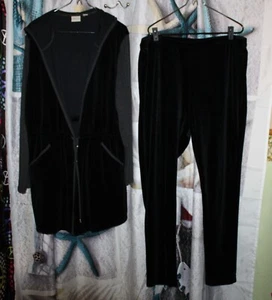 Zenergy® by Chico's® 2pc Black/Gray Hooded Jacket & Pants Set - Size 3 - Picture 1 of 11
