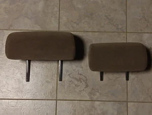 2003-2009 TOYOTA 4RUNNER REAR BACK 2ND ROW SEAT TAN HEADREST SET OF 2 OEM - Picture 1 of 3