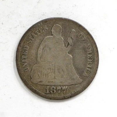 1877 CC Seated Liberty Dime - Image 1 of 3