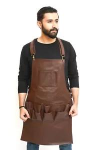 Leather Apron Butcher Apron Chef Apron BBQ Apron Cooking Apron For Men Women - Picture 1 of 4
