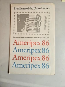 1986 Ameripex, 36 American Presidents Set, MNH, w/Envelope, FREE-QUICK SHIPPING  - Picture 1 of 3