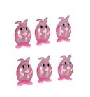 6 Pink Bunnies Fillable Plastic Easter Eggs