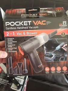 Pocket Vac Rechargeable Handheld Vacuum w/Accessories - Portable - As Seen on TV - Picture 1 of 4
