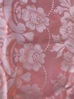 Signed Damasco S. Leucio Pink Silk Mix Twin/Full bedspread Italy
