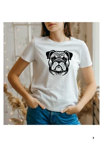 Bull Dog Face T-Shirt – Cute Unisex Dog Lover Gift - Perfect Dog Keepsake - Picture 1 of 5
