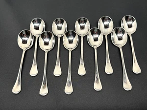Set of 10 - Sant Andrea Puccini Stainless Round Cream Soup/Sugar Spoons - Picture 1 of 9