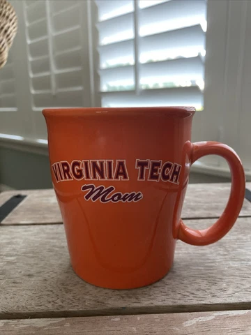 VT VIRGINIA TECH "MOM" HOKIE ORANGE COFFEE TEA MUG EUC Cover
