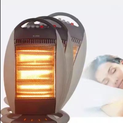 STUFA basso consumo elettrica ALOGENA QUARZO 3 POTENZE  OSCILLANTE 400-800-1200W - Immagine 1 di 4