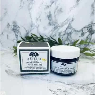 ORIGINS CLEAR IMPROVEMENT Charcoal Honey Mask Purify & Nourish 1oz/30ml  NIB - Image 1 of 4