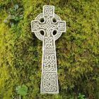 Statue plaque suspendue croix celtique | Pierre reconstituée ornement de jardin vintage