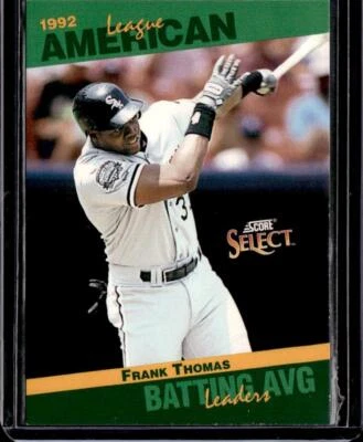 1993 Score #3 Frank Thomas Select Stat Leaders - Image 1 of 2