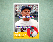 John Paciorek Houston Colt 45s 45 1963 Style Custom Baseball Art Card