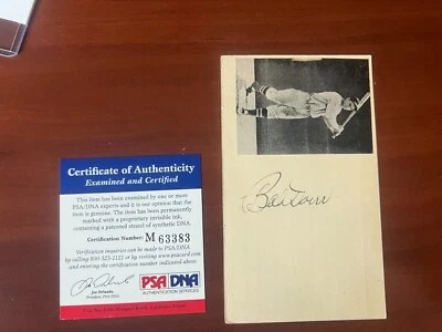 VINTAGE BOBBY DOERR SIGNED HAND SIGNED INDEX CARD PSA DNA COA - Image 1 of 4