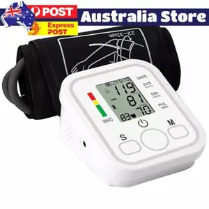 NEW DIGITAL UPPER ARM BLOOD PRESSURE MONITOR PORTABLE HEART RATE METER W/ MEMORY - Picture 1 of 14