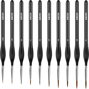 Detail Paint Brush Set - 10PCS Miniature Painting Brushes, Micro Paint Brushes f - Picture 1 of 12