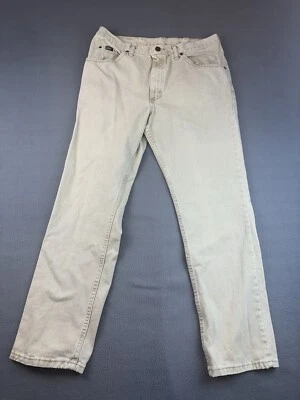 Vintage Lee Jeans Mens Straight Yellow Tag Made In USA 36x30 Beige - Image 1 of 4