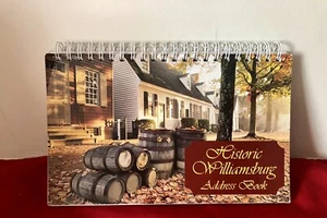 VINTAGE 1983 HISTORIC WILLIAMSBURG ILLUSTRATED SPIRAL ADDRESS B’DAY ANNIV. BOOK - Picture 1 of 12