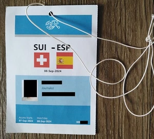 TICKET Akkreditation Journalist Nations League 8.9.2024 Switzerland vs Spain - Picture 1 of 3