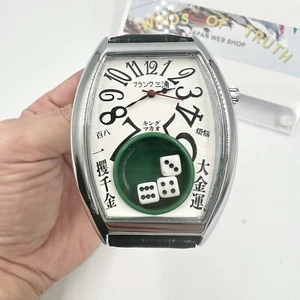 FRANK MIURA Macau Gambling Watch Reprint Dice Limited Edition Black White New - Picture 1 of 15
